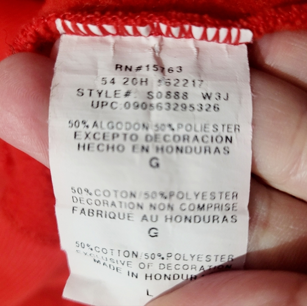 Champion Red Crewneck Sweatshirt Unisex Size Large Classic Logo Pullover - Picture 11 of 12